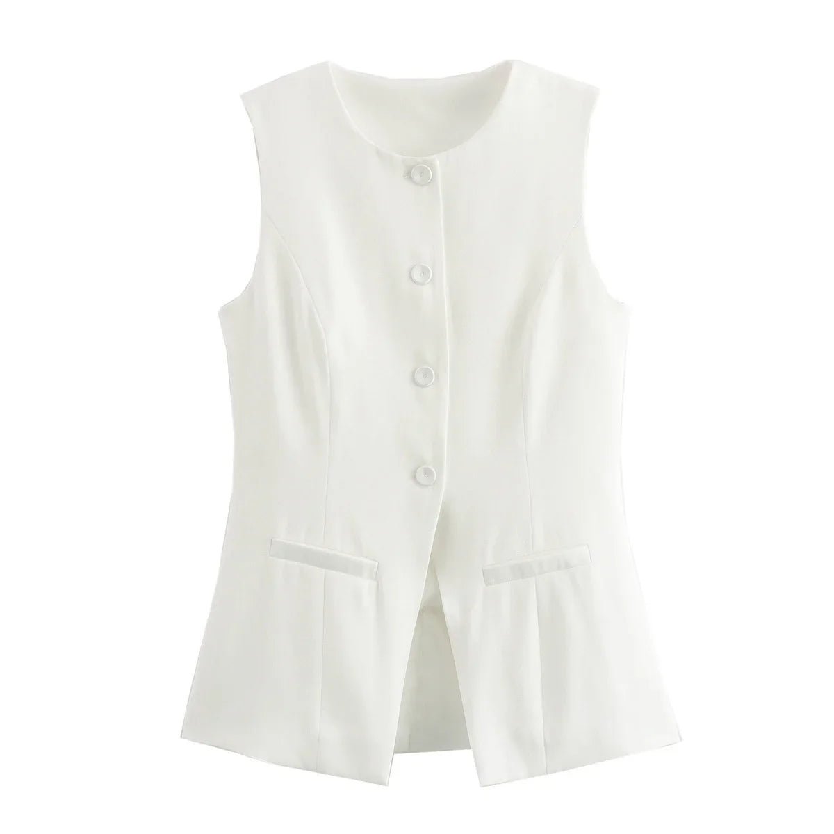 Priya Button-Up Vest Top