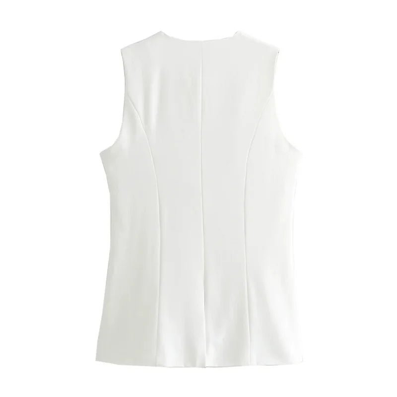 Priya Button-Up Vest Top