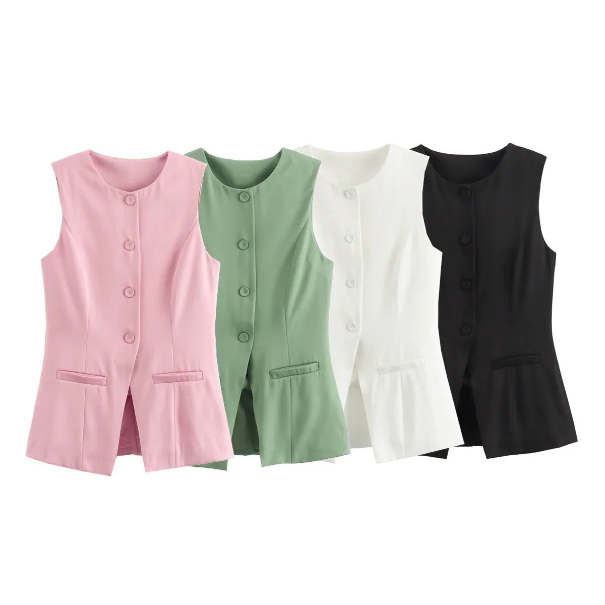 Priya Button-Up Vest Top