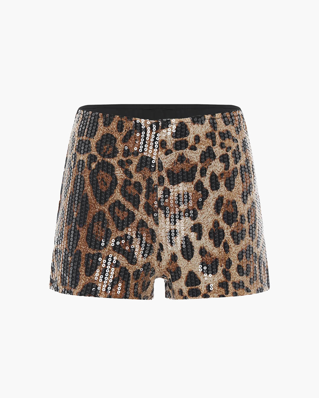 Pantalones cortos de lentejuelas con estampado de leopardo Quennie