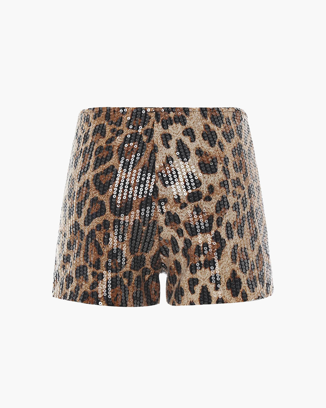 Pantalones cortos de lentejuelas con estampado de leopardo Quennie
