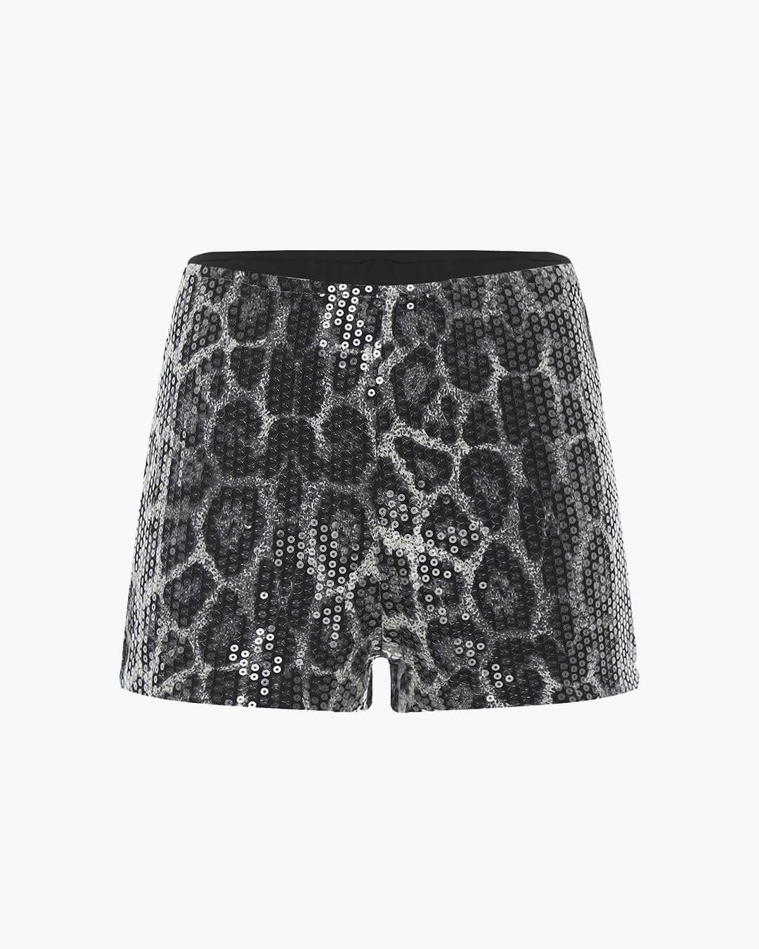 Pantalones cortos de lentejuelas con estampado de leopardo Quennie