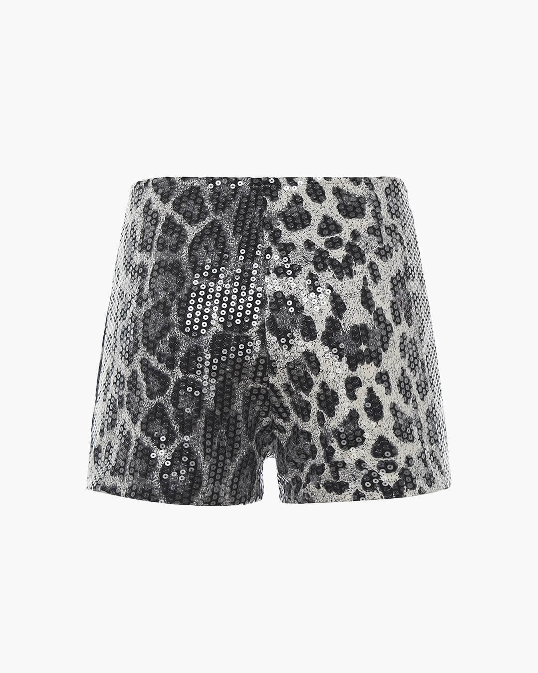 Pantalones cortos de lentejuelas con estampado de leopardo Quennie