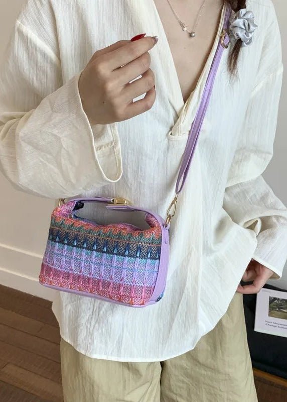Bolso bandolera de rafia tejida Raphaela