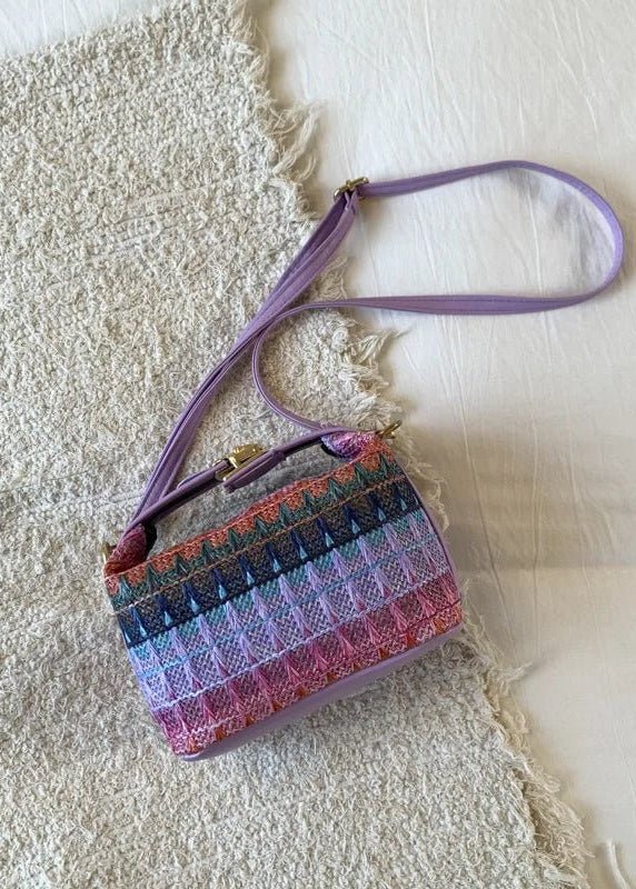 Bolso bandolera de rafia tejida Raphaela