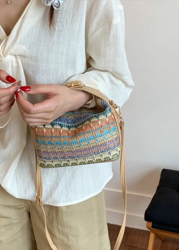 Bolso bandolera de rafia tejida Raphaela