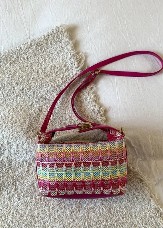 Bolso bandolera de rafia tejida Raphaela