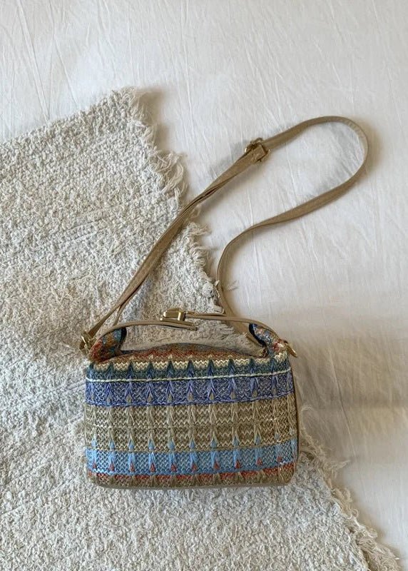 Bolso bandolera de rafia tejida Raphaela
