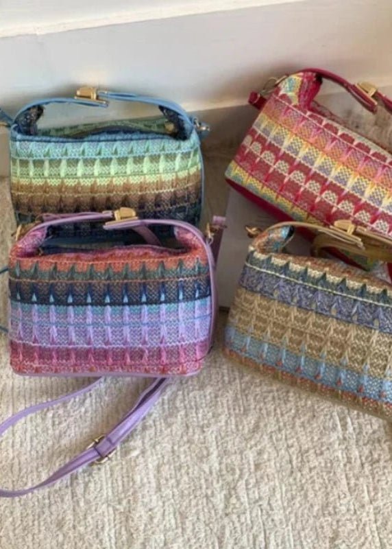 Bolso bandolera de rafia tejida Raphaela
