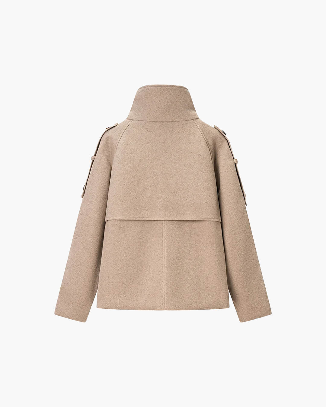 Abrigo cruzado Rhea con cuello mao