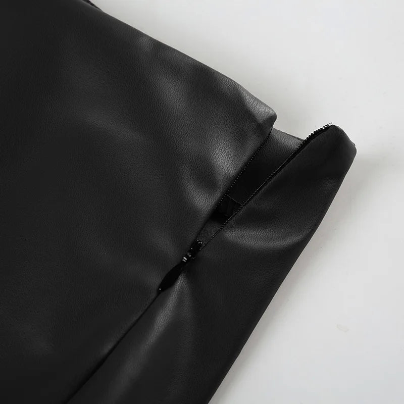 Rhian Hipster Leather Shorts