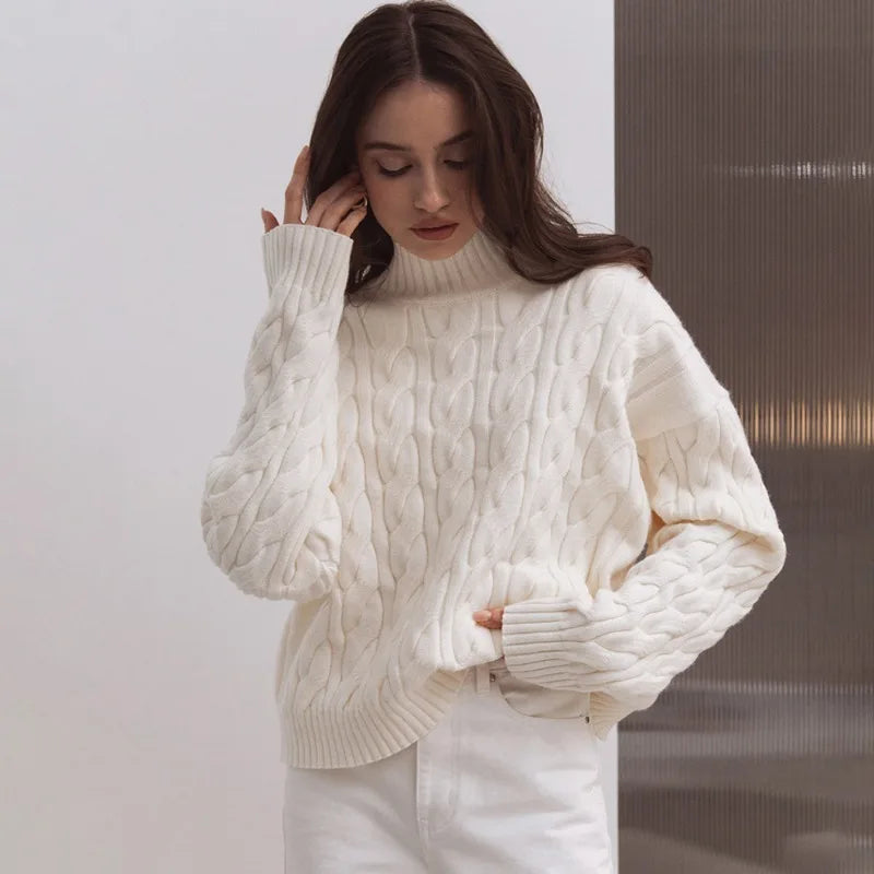 Jersey de ochos con cuello alto Freja