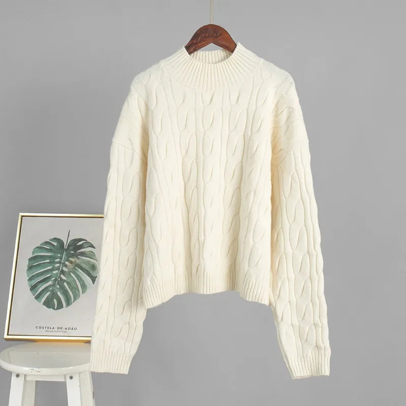 Jersey de ochos con cuello alto Freja