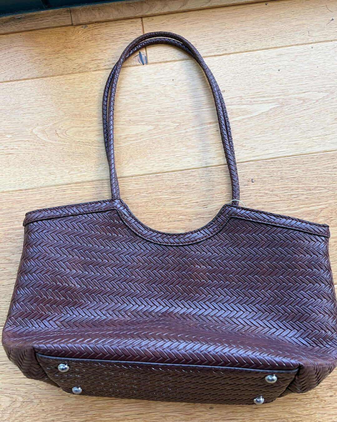 Bolso de cuero sintético tejido Rica