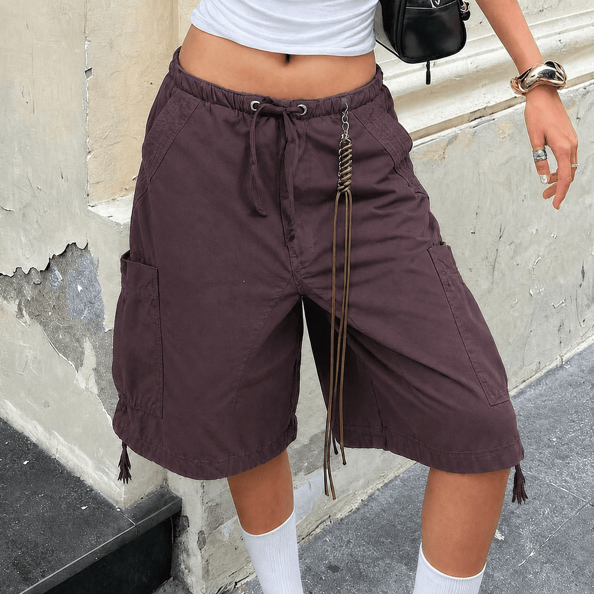 Pantalones cortos vaqueros cargo holgados Riley