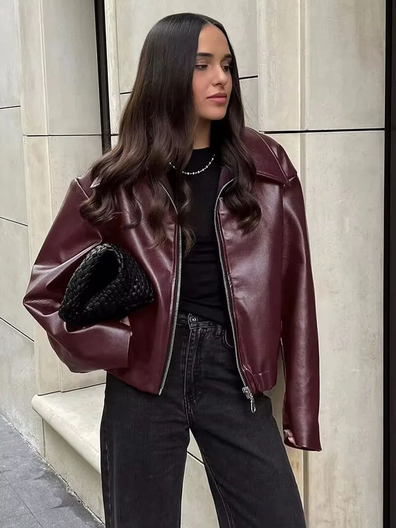 Chaqueta de cuero Romy