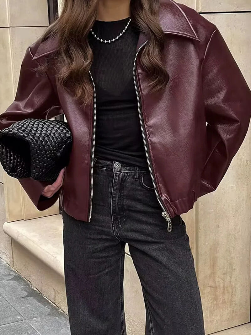 Chaqueta de cuero Romy
