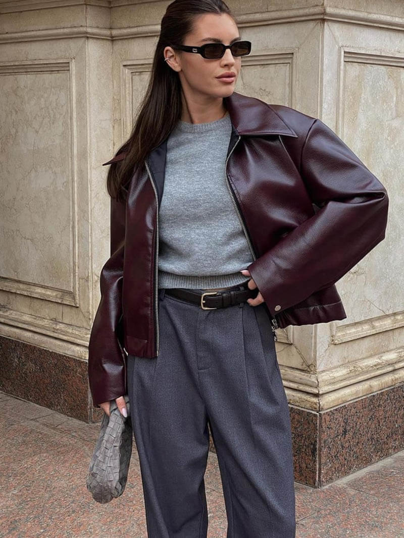 Chaqueta de cuero Romy