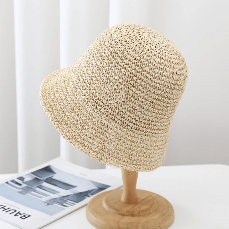 Sombrero de cubo tejido Roos
