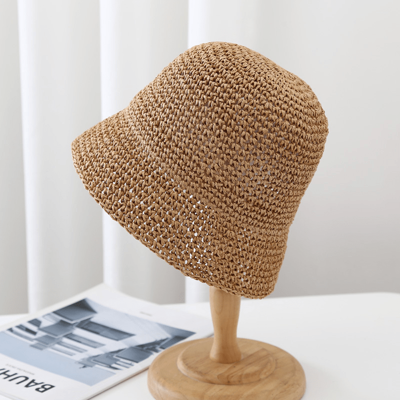 Sombrero de cubo tejido Roos
