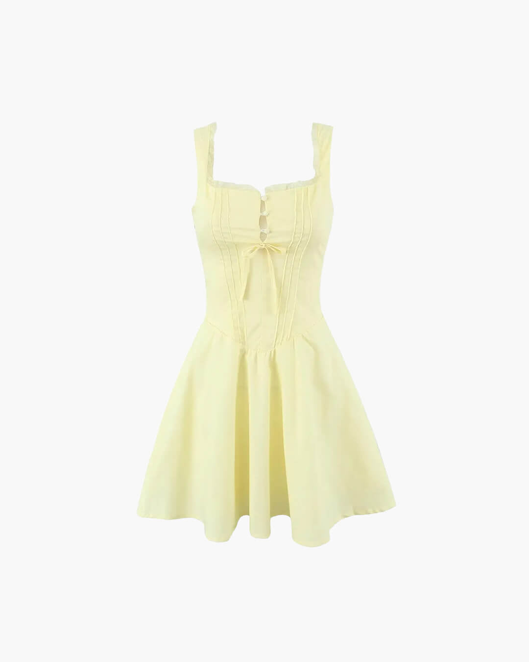 Vestido corto con espalda de cordones Rosa