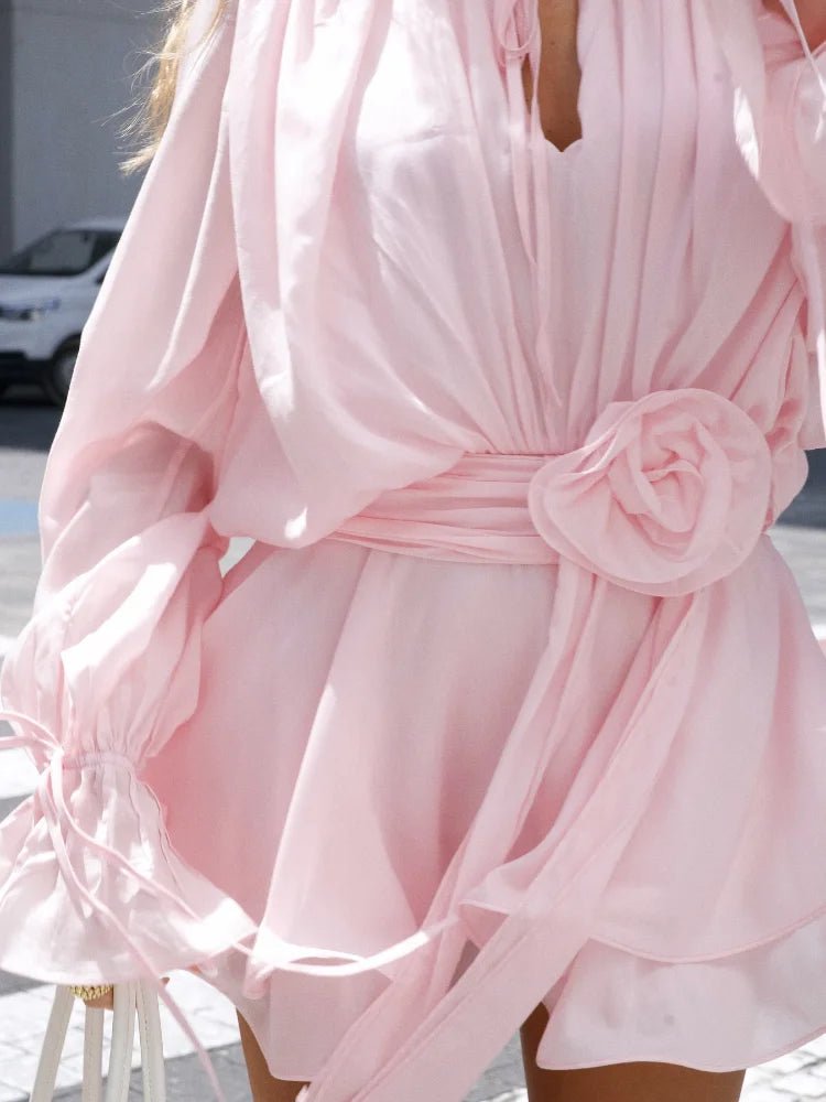 Vestido corto plisado Rosella