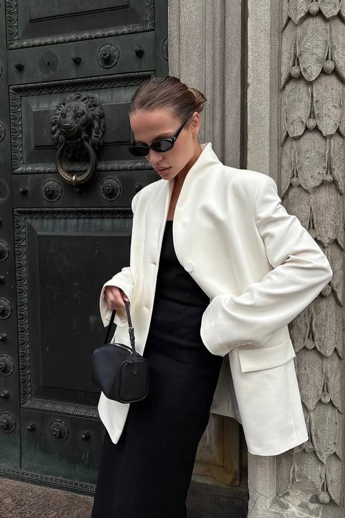 Blazer con cuello alto Roxie