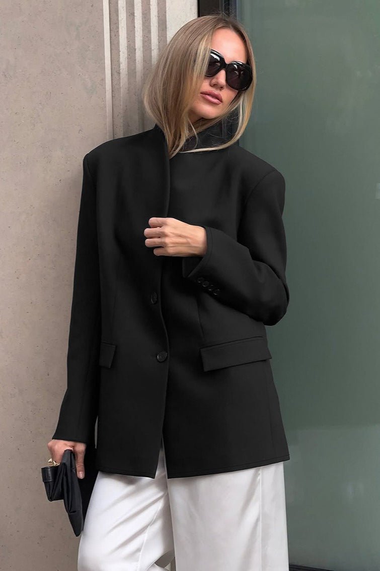 Blazer con cuello alto Roxie