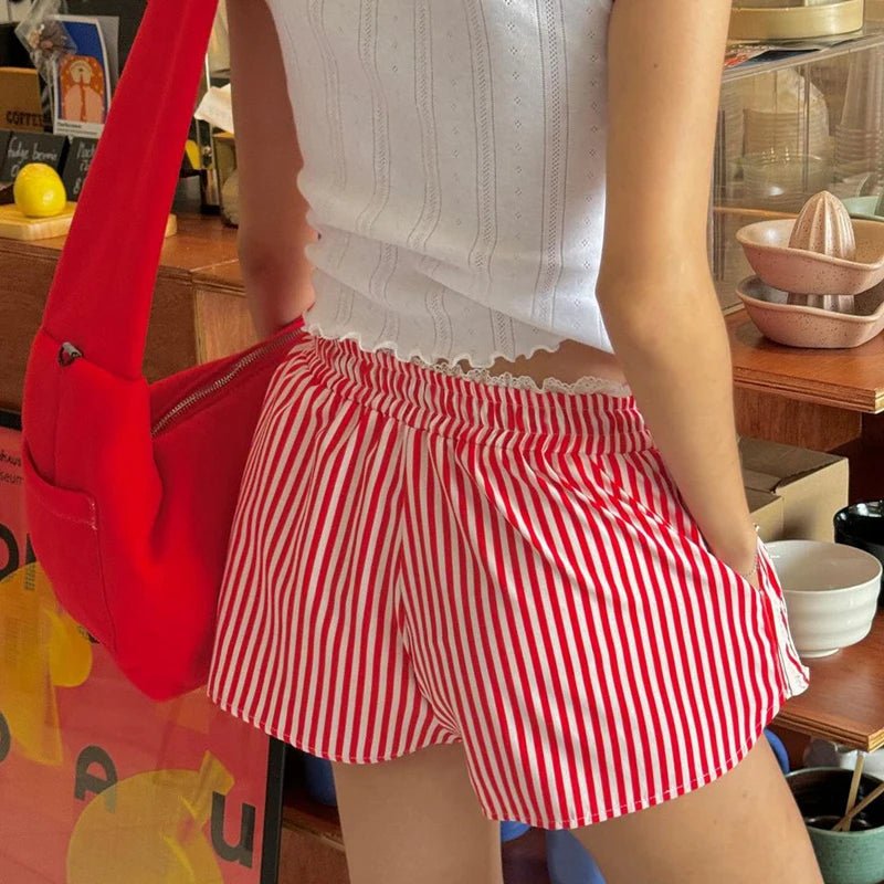 Shorts de rayas con cordón Ruby