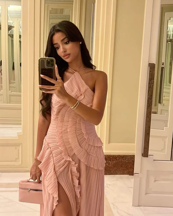 Vestido de tul con volantes Ruffa