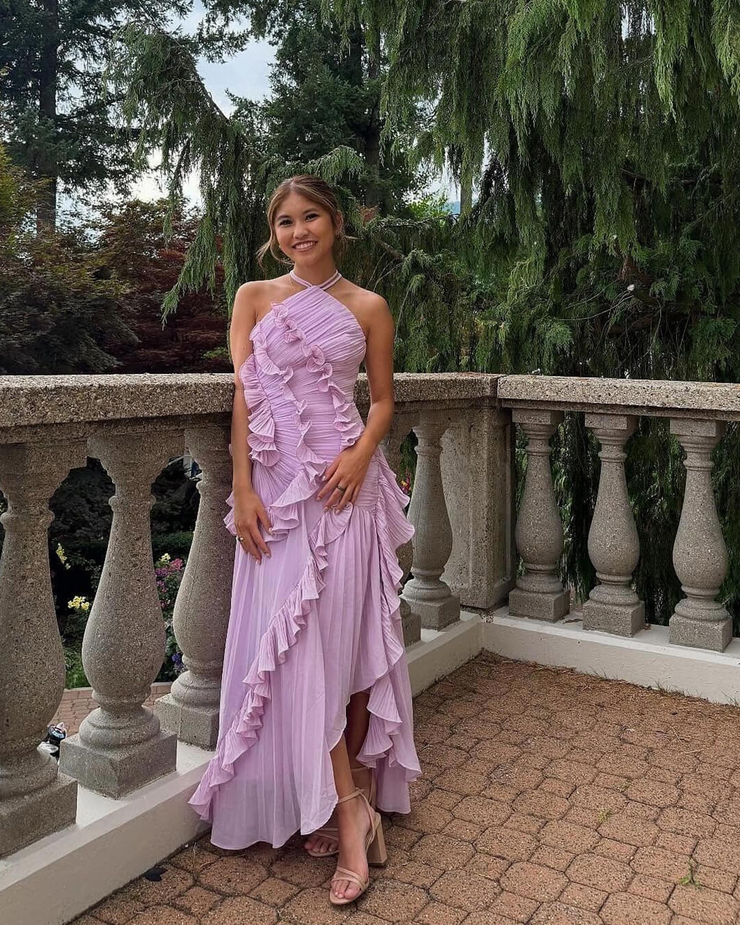 Vestido de tul con volantes Ruffa