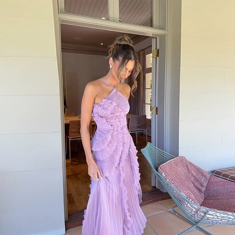 Vestido de tul con volantes Ruffa