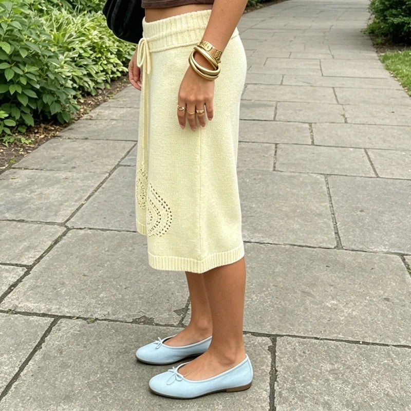 Pantalones cortos culotte de punto y pierna ancha Sabina
