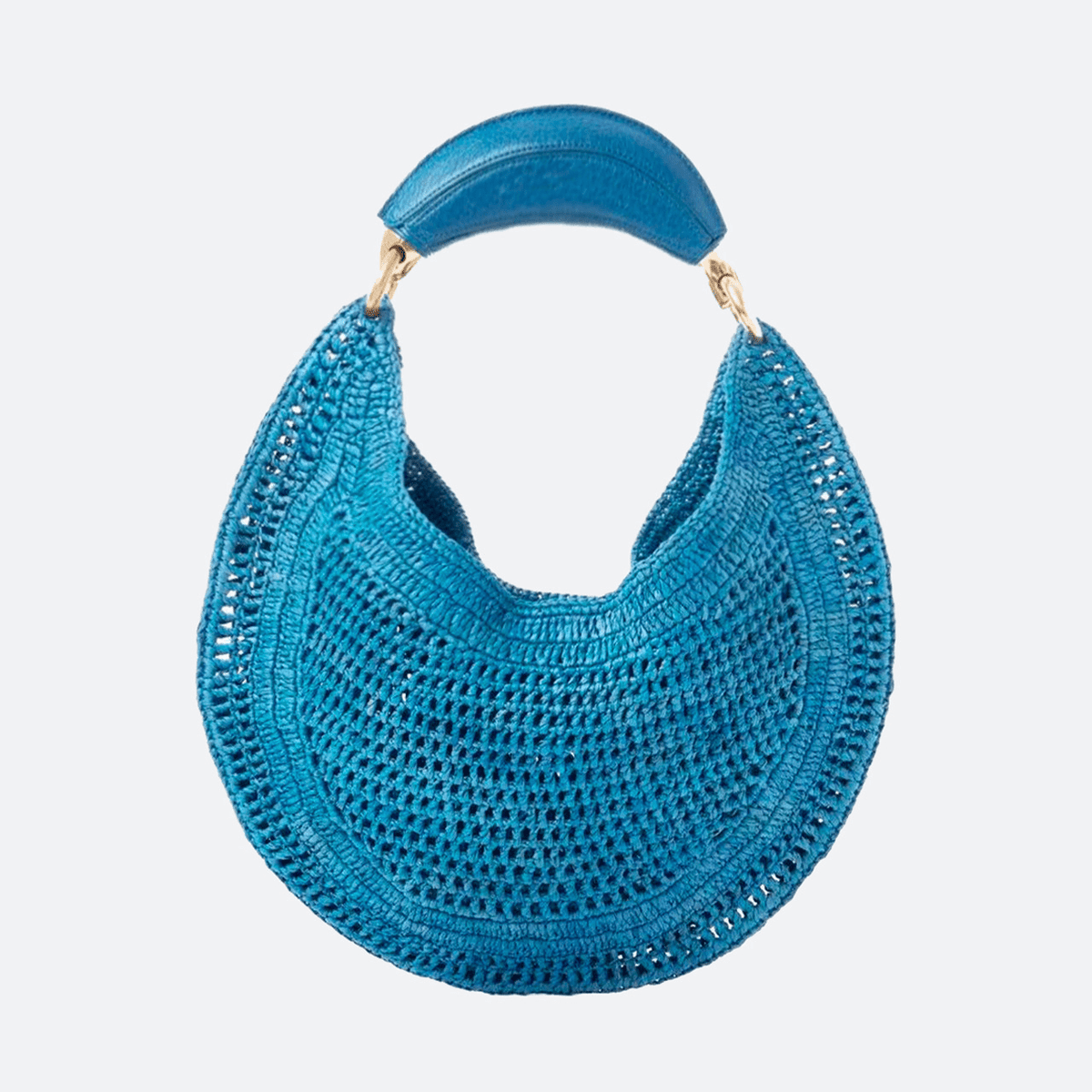 Bolso tejido de media luna Sabine