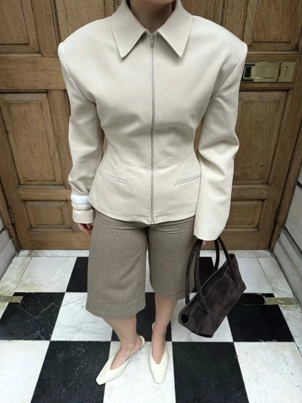 Chaqueta entallada con cremallera Sabine