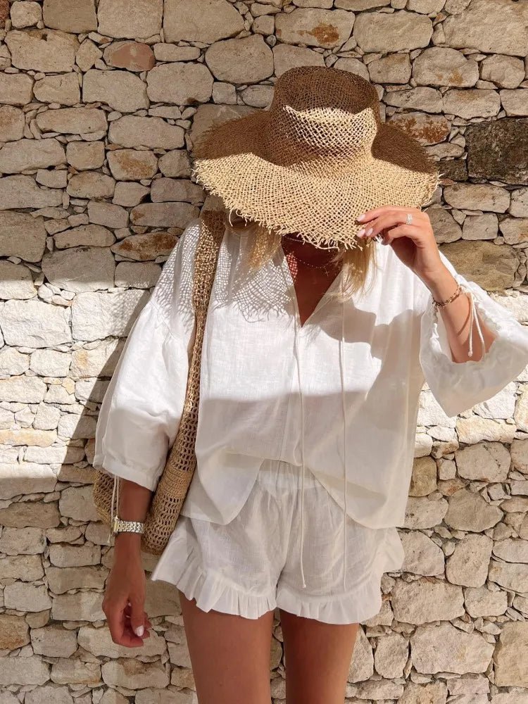 Conjunto de shorts con volantes Sabrina