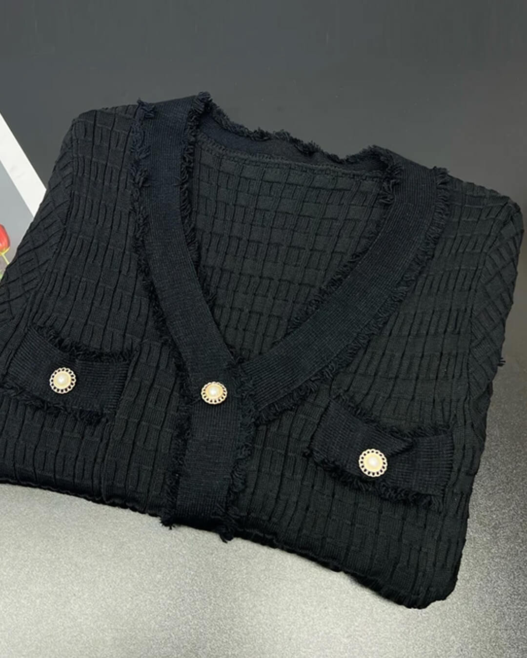 Vestido de punto Sabrina con escote en V