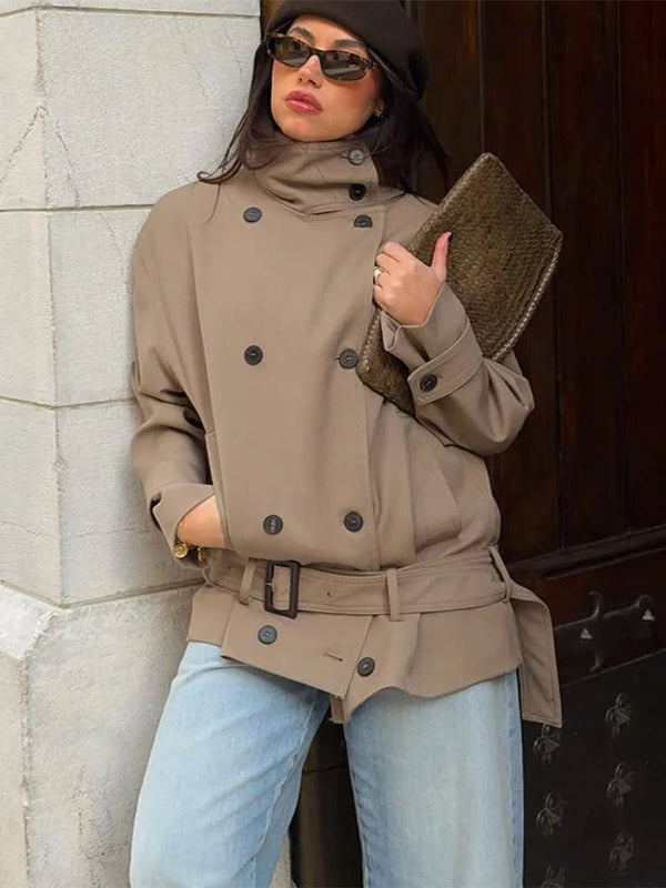 Saddie Belted Short Trench Coat