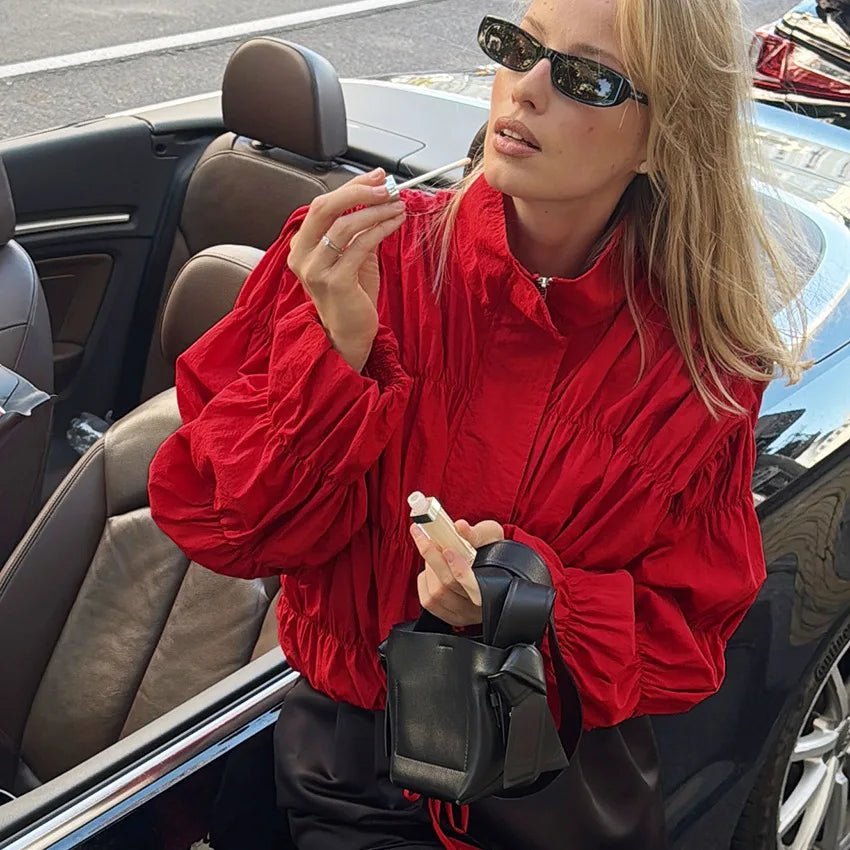 Sarah Ruched Zip Jacket