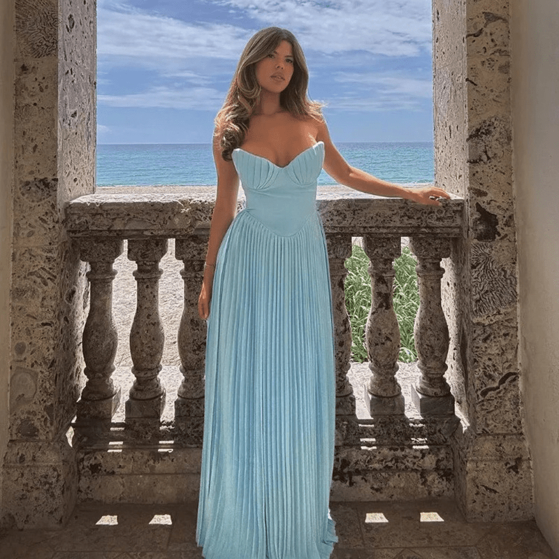 Vestido largo Selena sin tirantes