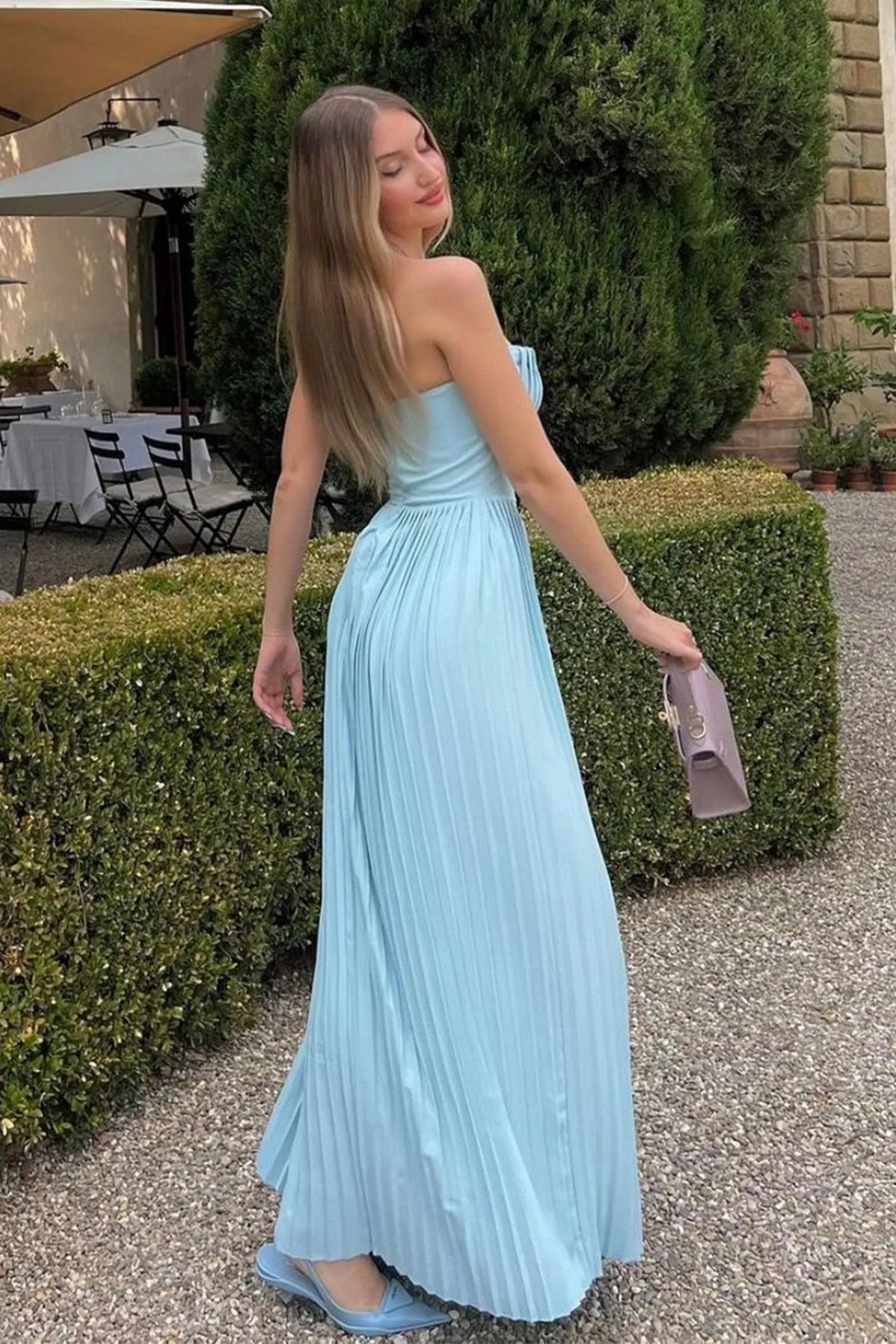 Vestido largo Selena sin tirantes