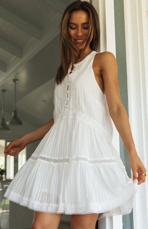 Minivestido Shelby bohemio sin mangas