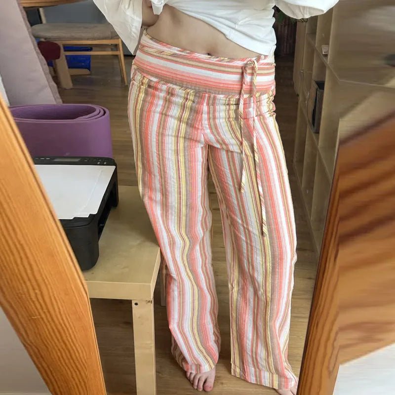 Pantalones palazzo a rayas Sienna