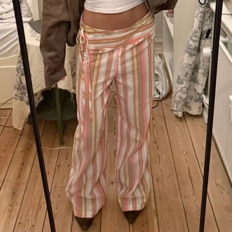 Pantalones palazzo a rayas Sienna