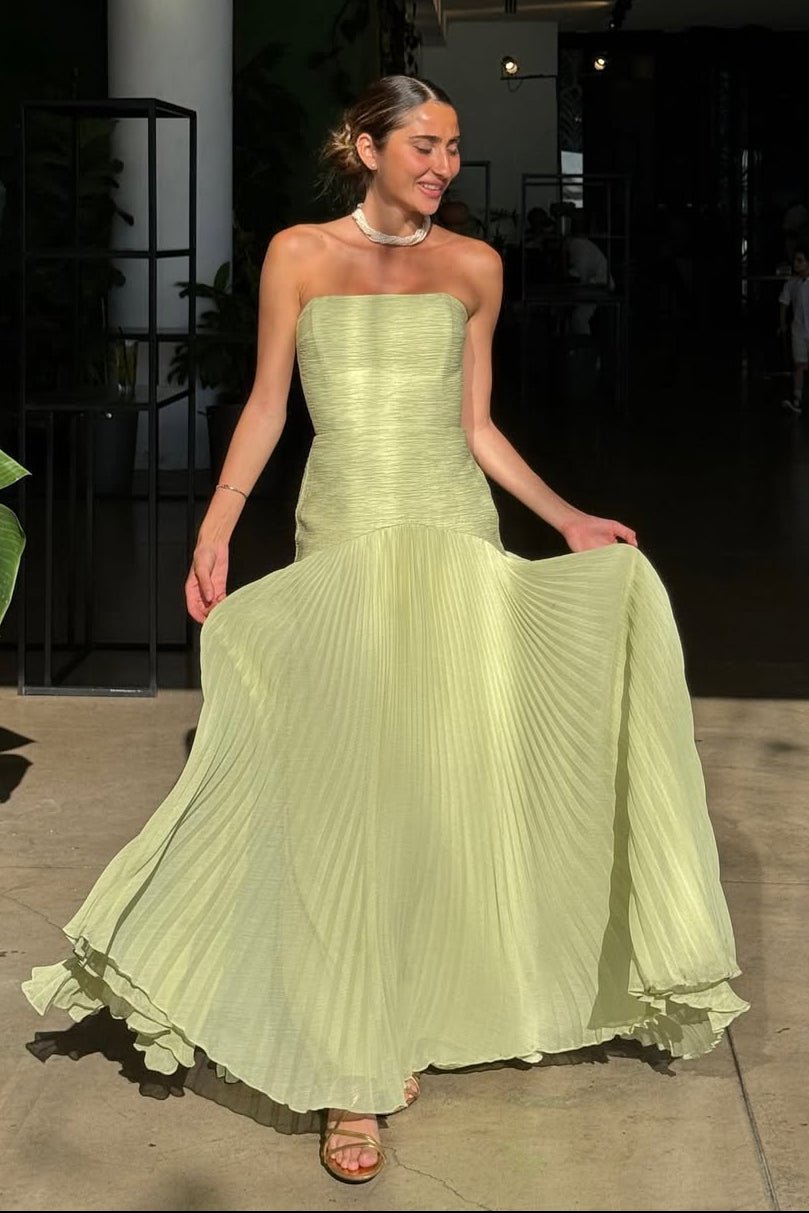 Vestido largo sin tirantes Skyla
