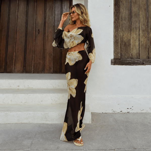 Sofia Floral Maxi Skirt Set