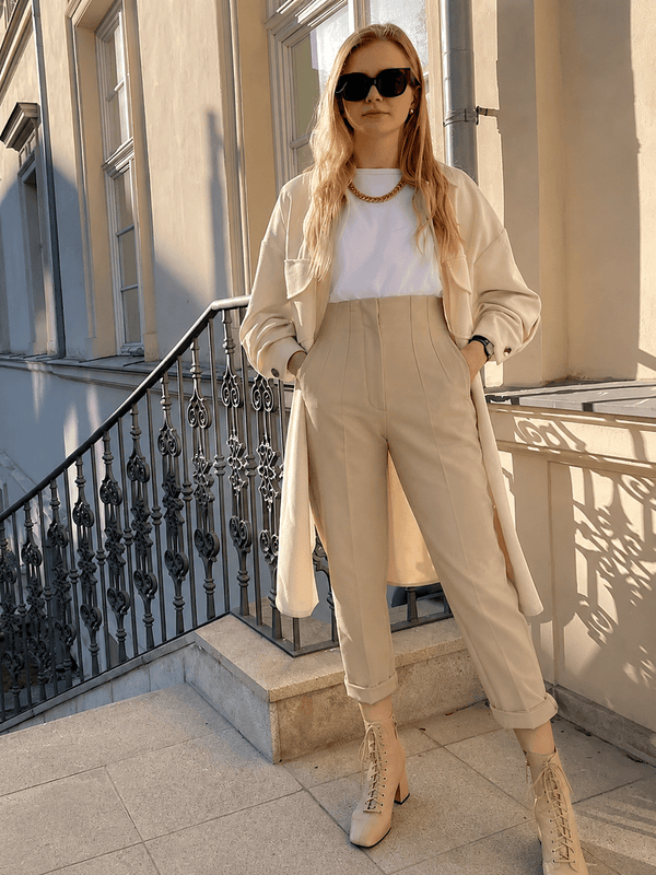 Pantalones pitillo de talle alto Sofia