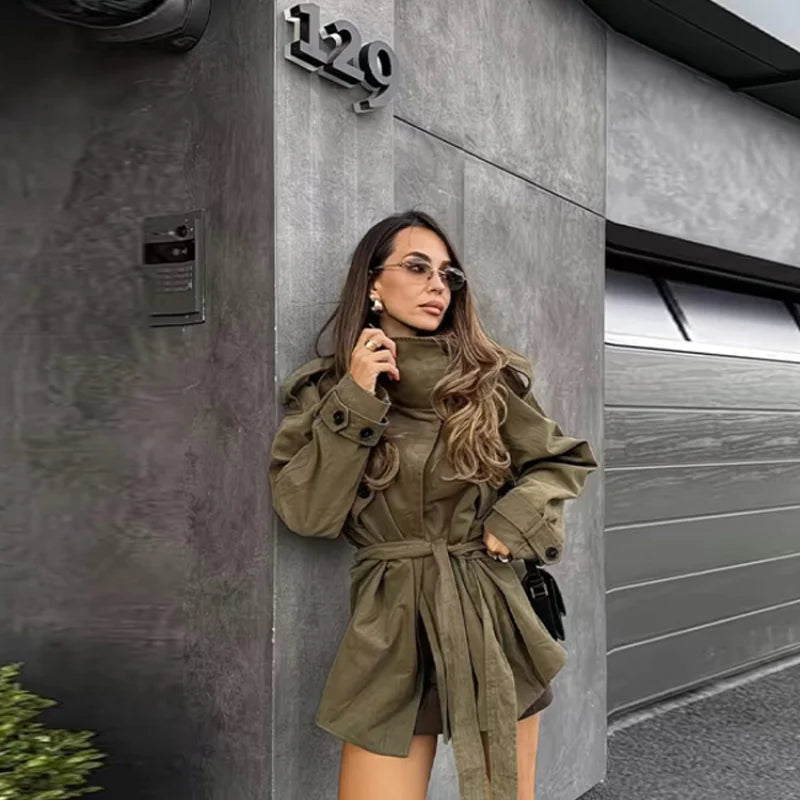 Gabardina con cinturón Sophia