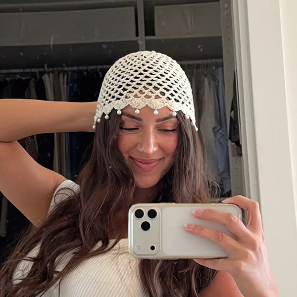 Sophia Crochet Hollow Beanie