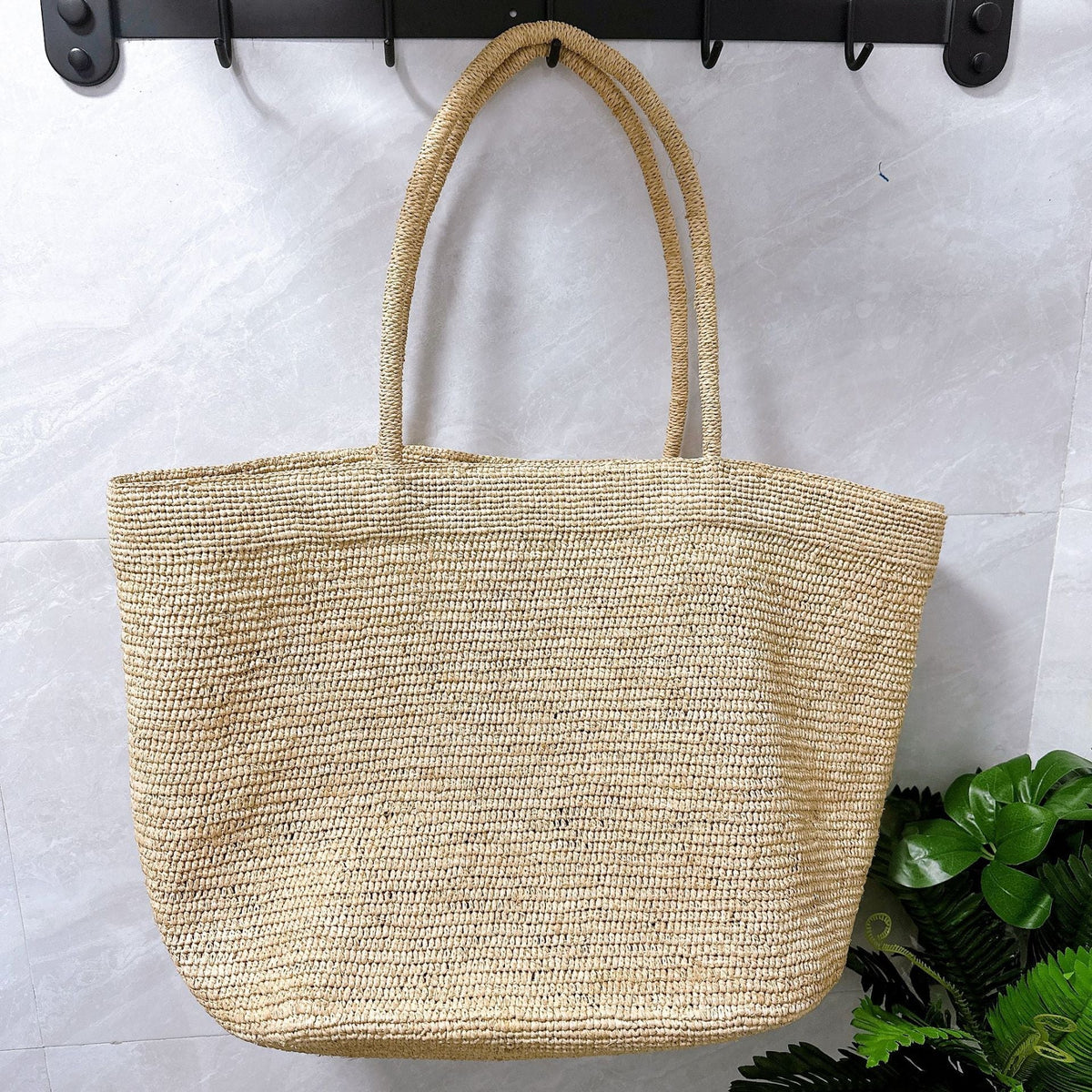 Bolso tote de ratán tejido a mano Sophia